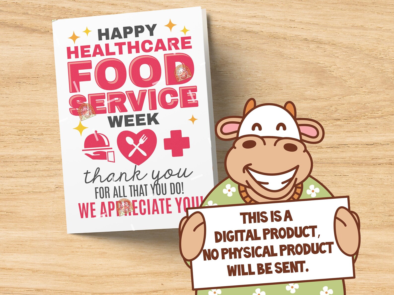 Healthcare Food Service Week Card Printable, Healthcare Food Service ...