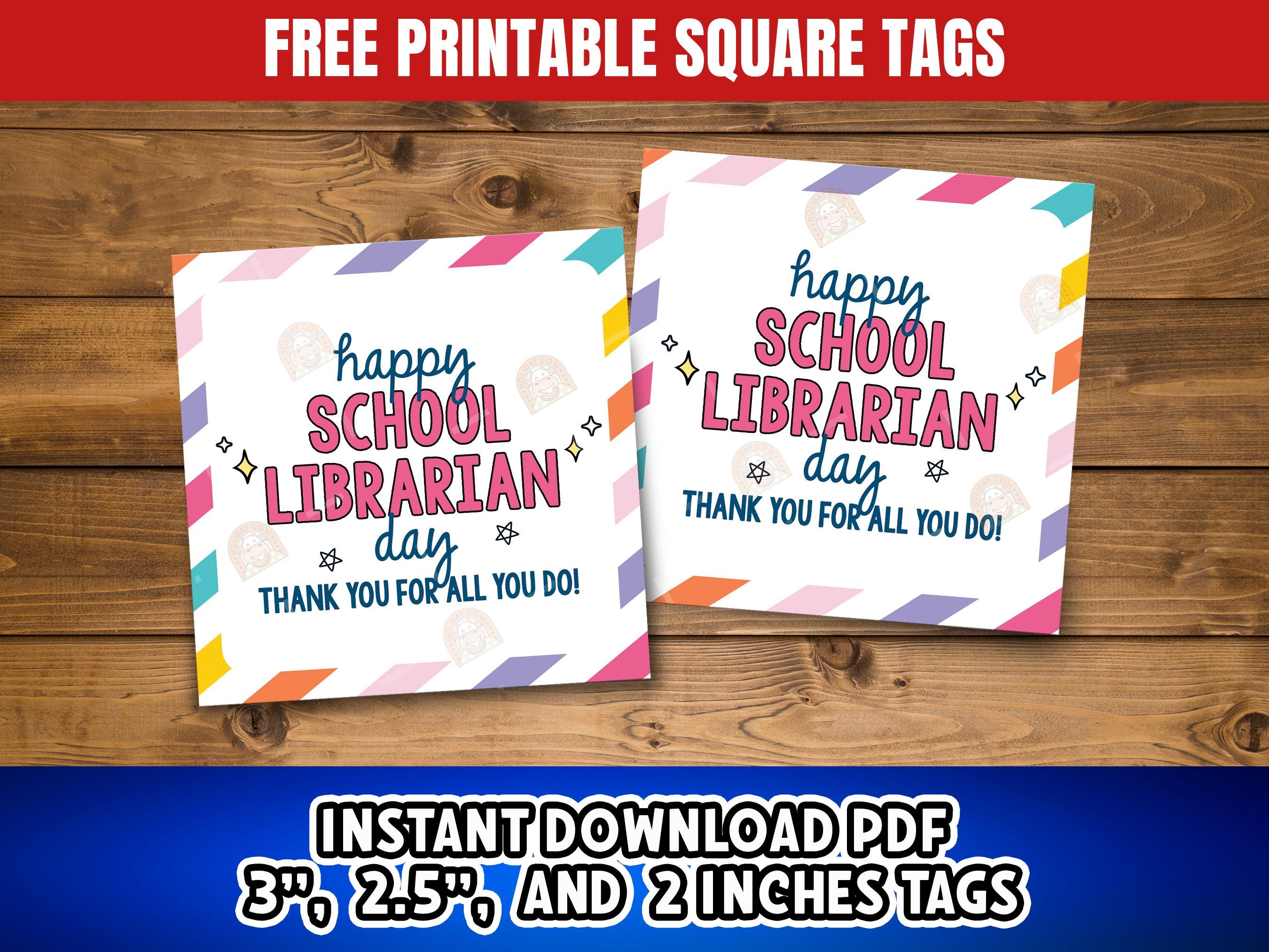 School Librarian Day Signs Printable, Thank You Librarian Appreciation ...