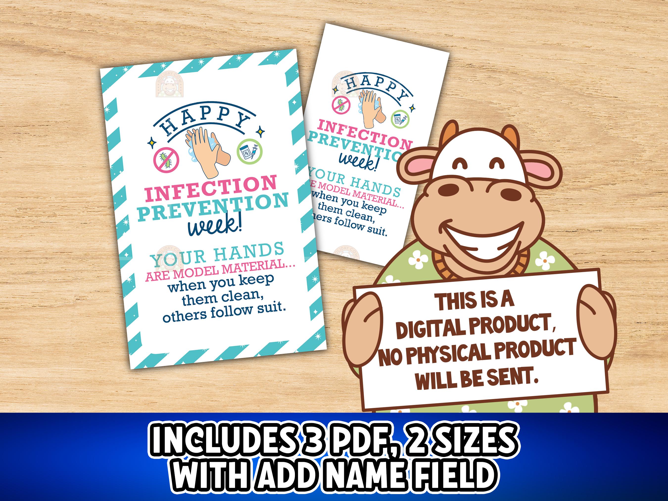Infection Prevention Week Tag, Printable IP Week Tag, Hand Hygiene ...