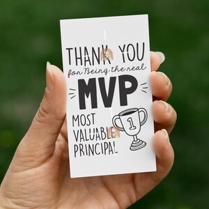 School Principal Gift Tag, Printable Principal Appreciation Tag, National Principal Month Tag, Principal Thank You Tag, Principal Cookie Tag