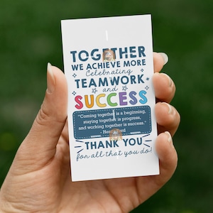 Team Appreciation Gift Tag Printable, Thank you Team Members Gift tag, Team Employee Day Tag, Employee Appreciation Week Tag for Coworkers