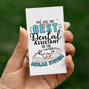 Etiqueta de presente para assistente de dentista para impressão, Obrigado assistente de dentista, Etiqueta de presente para a semana do assistente de dentista, Etiqueta de presente para assistente de dentista, Etiqueta da semana do dentista