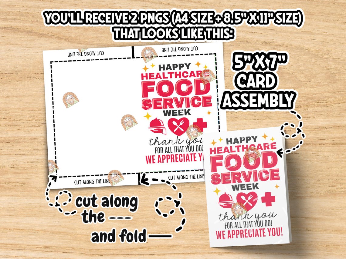 Healthcare Food Service Week Card Printable, Healthcare Food Service ...