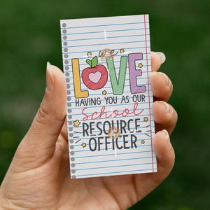 School Resource Officer Gift tag Printable, School Officer Tag, School Resource Officers Day Gift tag, SRO appreciation Tag Instant Download