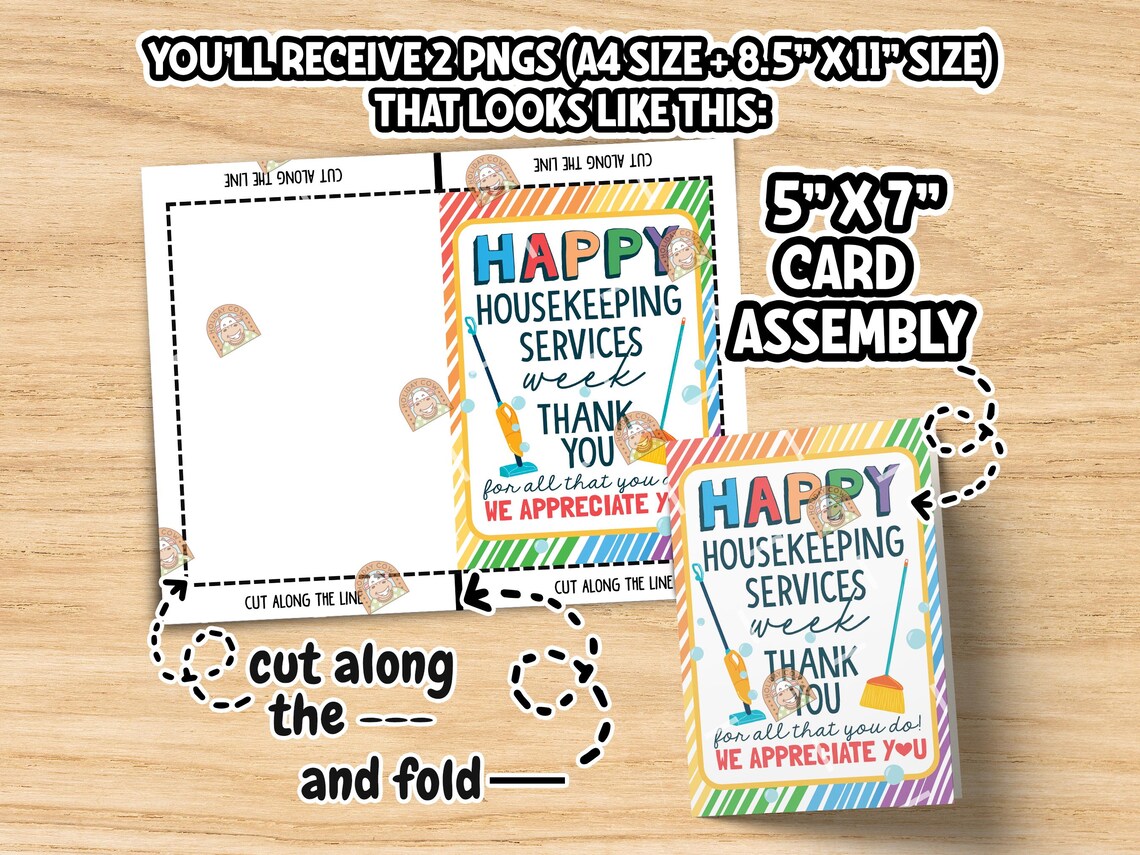 Housekeeping Week Card Printable, Housekeeping Appreciation Week Gift ...