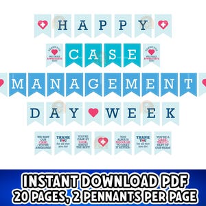 Case Management Week Banner Printable, Case Manager Gift, Thank you Case Manager Appreciation Banner, CM Week Decor, Case Manager Banner