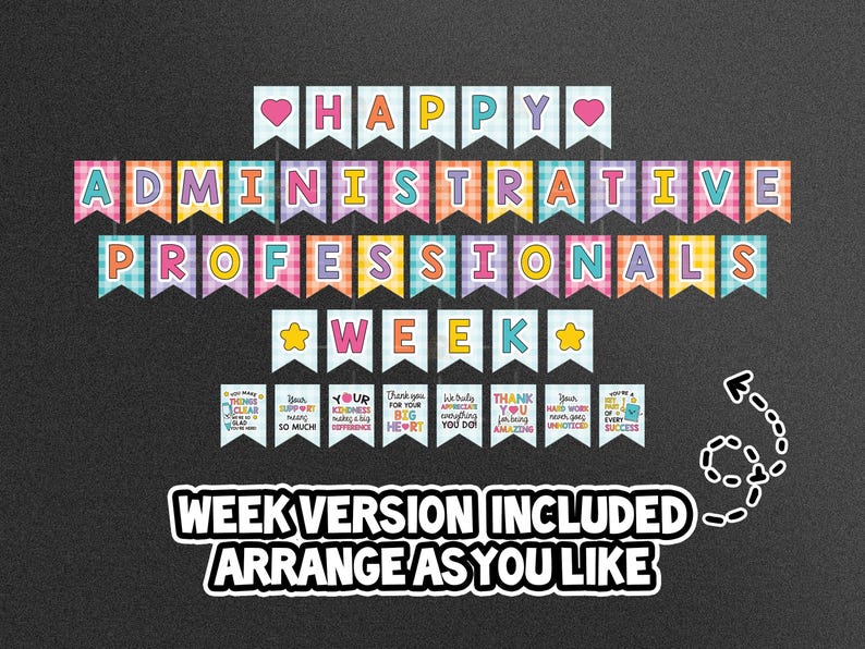 Administrative Professionals Day Banner Printable, Administrative Week ...