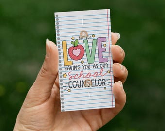 School Counselor Gift tag, National School Counseling Week Tag Printable, Thank you School Counselor Appreciation Tag, Counselor Gift Ideas