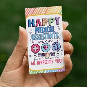 Arzthelferin Geschenkanhänger zum Ausdrucken, Arzthelferin Woche Tag, Happy MA Week Geschenkanhänger, Danke MA Wertschätzung MA, MA Woche Keksanhänger