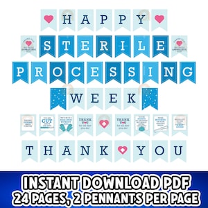 Sterile Processing Week Banner Printable, SPD Week Banner for SPD Week Decor, Sterile Processing Tech Appreciation, Central Service Week