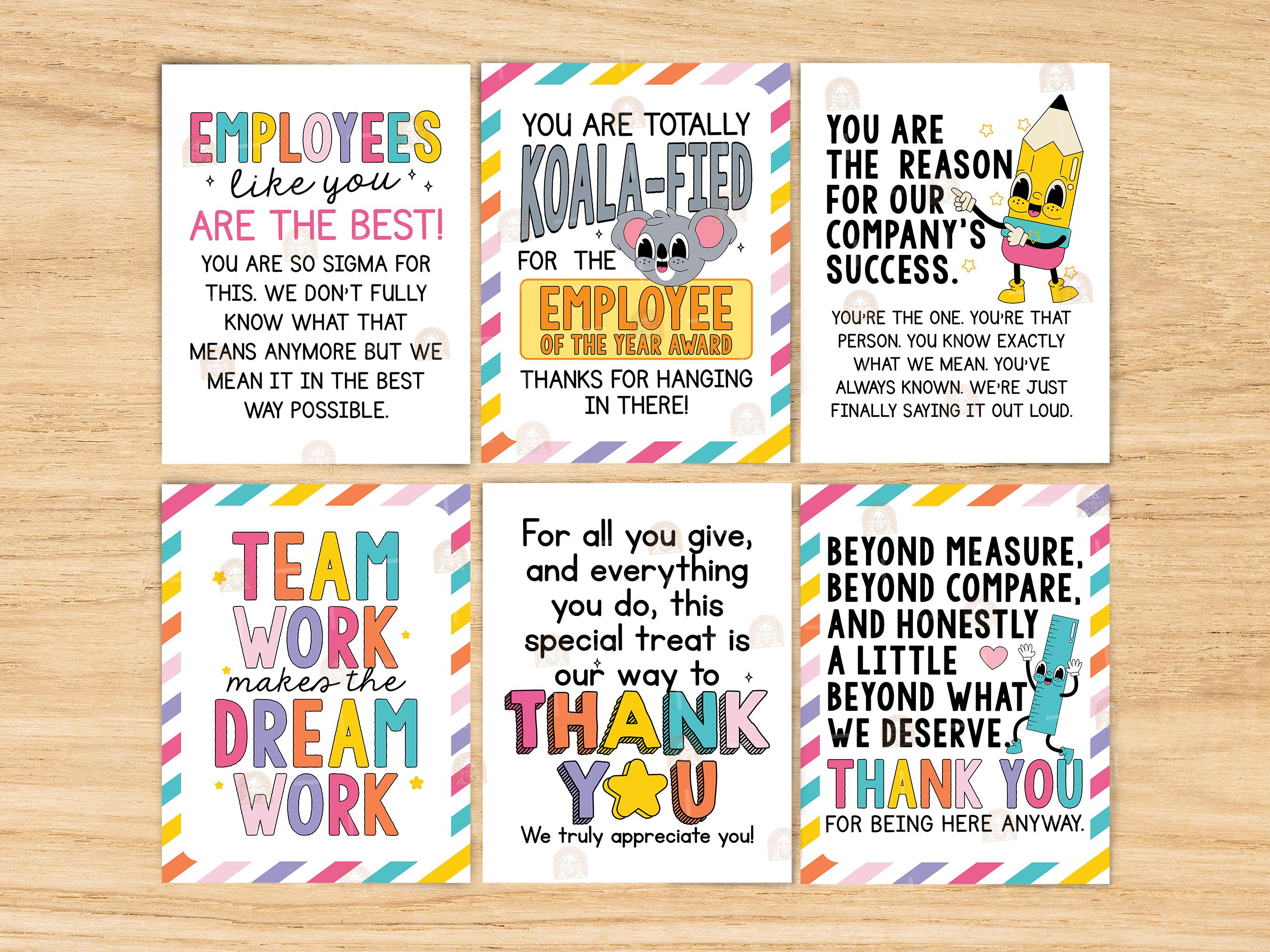 Employee Appreciation Week Printable Signs, Thank You Employee ...
