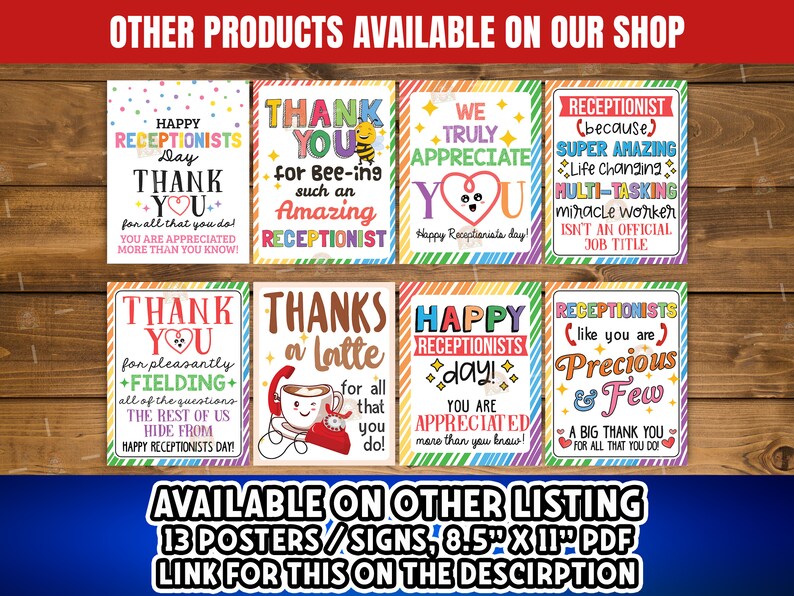 Reception Tags Receptionists Gift Tags Printable, Receptionists Day Tag, Receptionist ...
