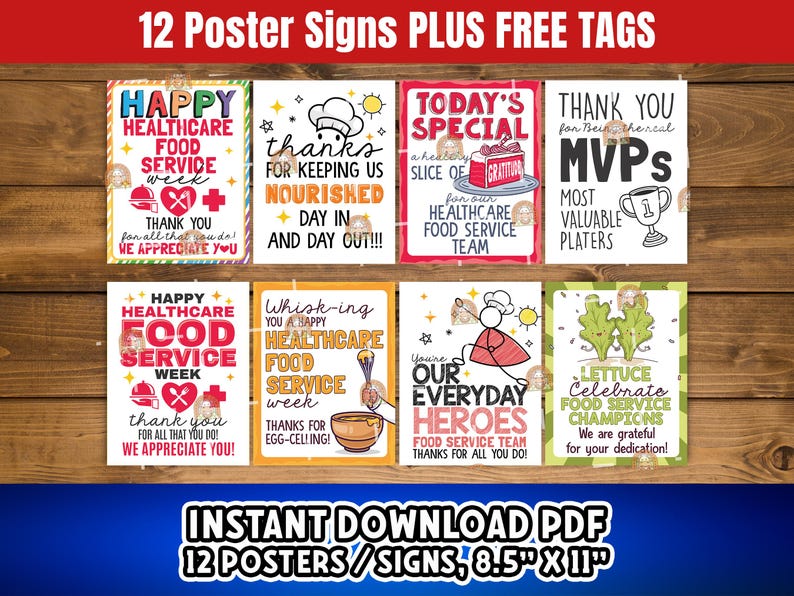 Healthcare Food Service Week Signs Printable, Healthcare Food Service ...