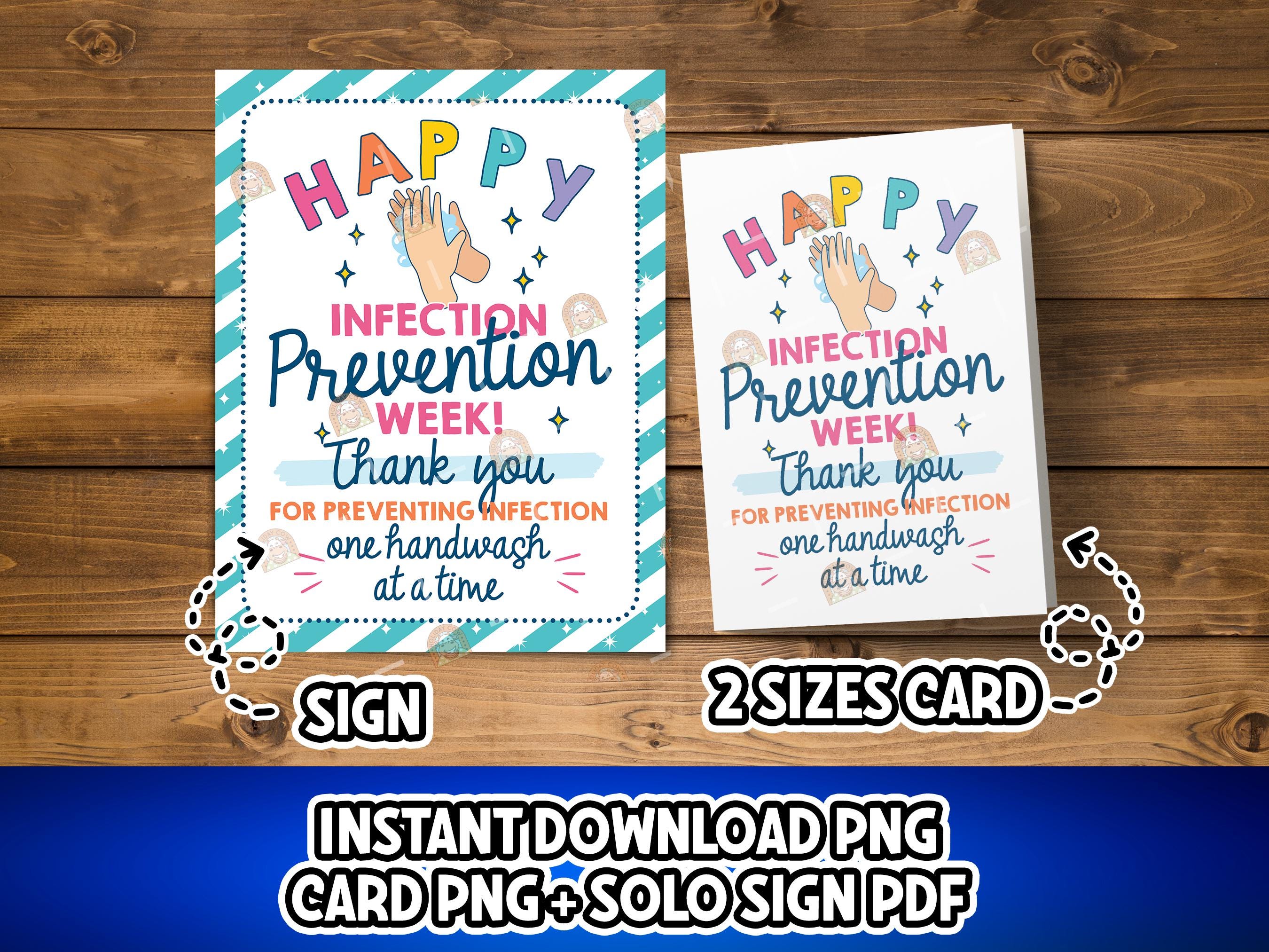 Infection Prevention Week Sign, Printable IP Week Sign, Hand Hygiene ...