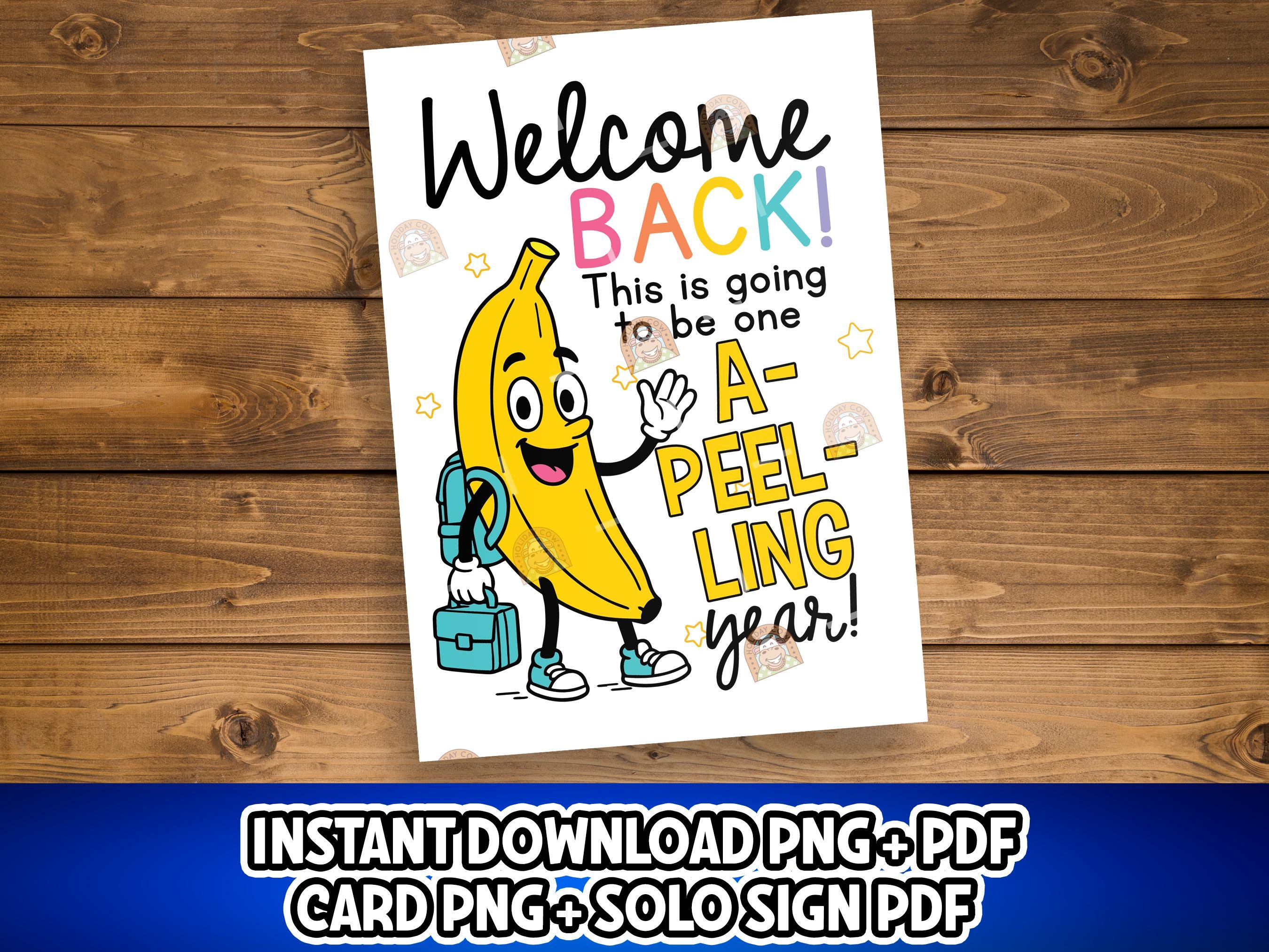 Welcome Back to School Sign, Printable First Day of School Card, Funny ...