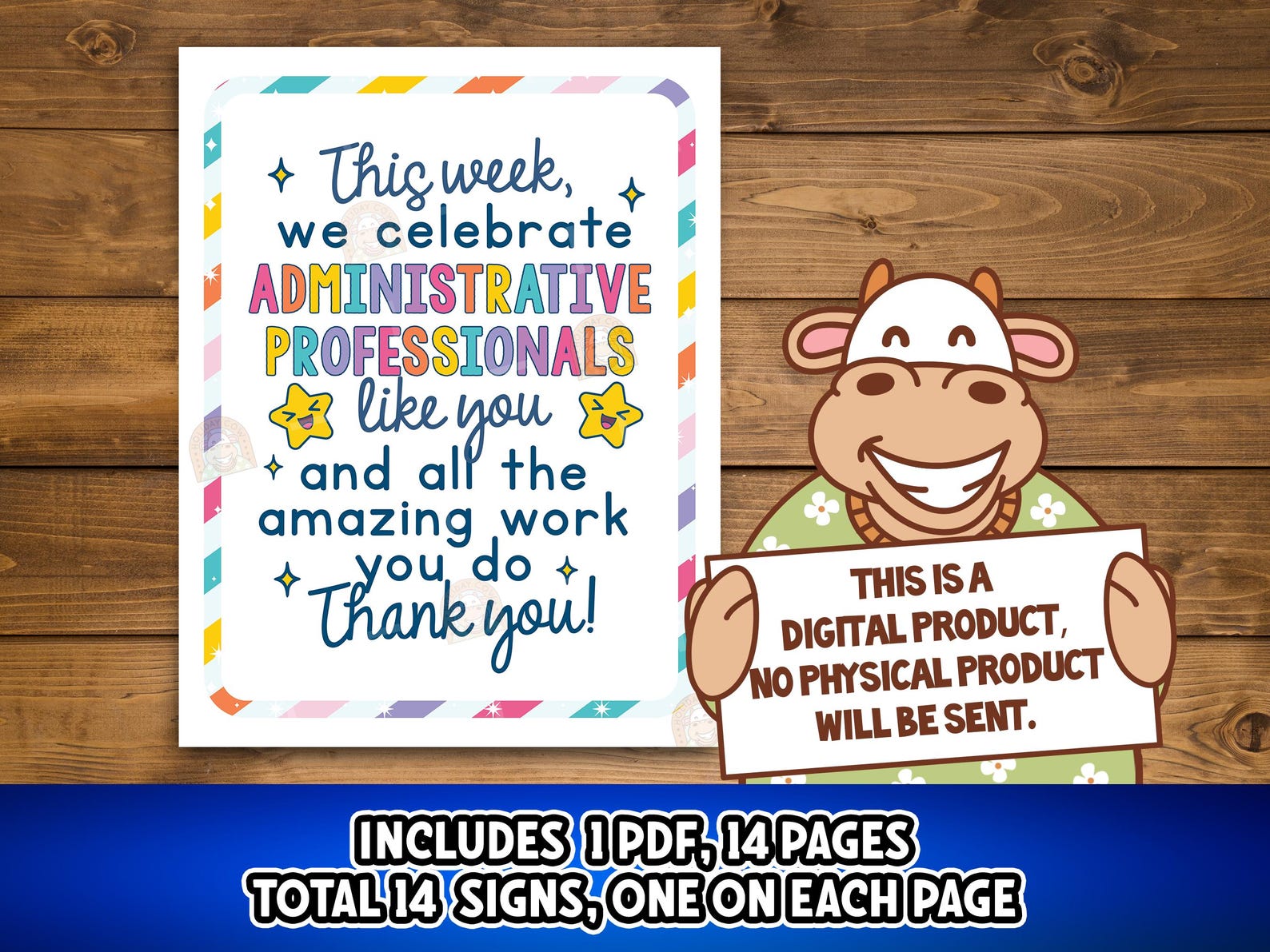 Administrative Professionals Day Signs Printable, Administrative Week ...