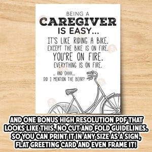 Caregiver Gift, Family Caregivers Month Card Printable, Caregiver Appreciation Month Gift for Caregiver Thank you Gift, Caregiver Sign bild 7