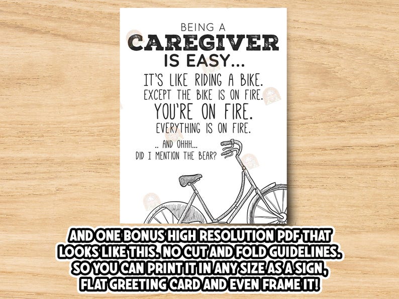 Caregiver Gift, Family Caregivers Month Card Printable, Caregiver Appreciation Month Gift for Caregiver Thank you Gift, Caregiver Sign bild 7
