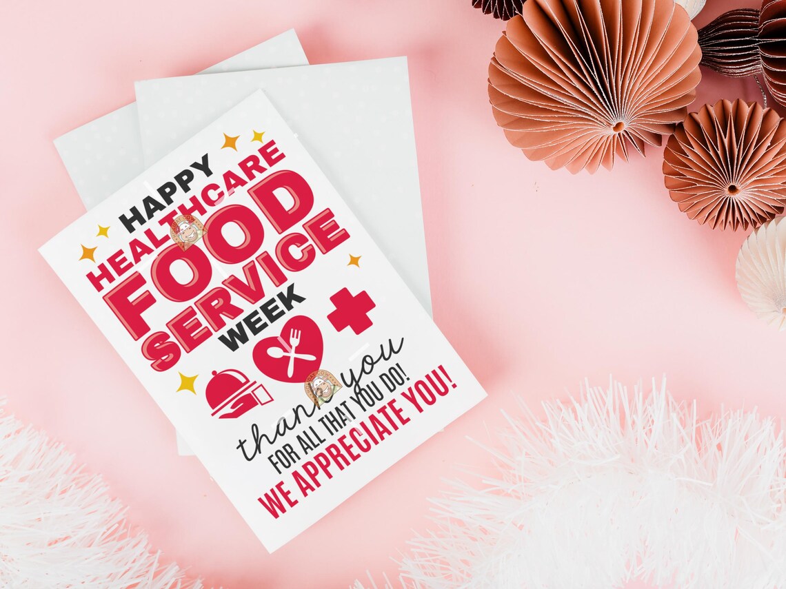 Healthcare Food Service Week Card Printable, Healthcare Food Service ...