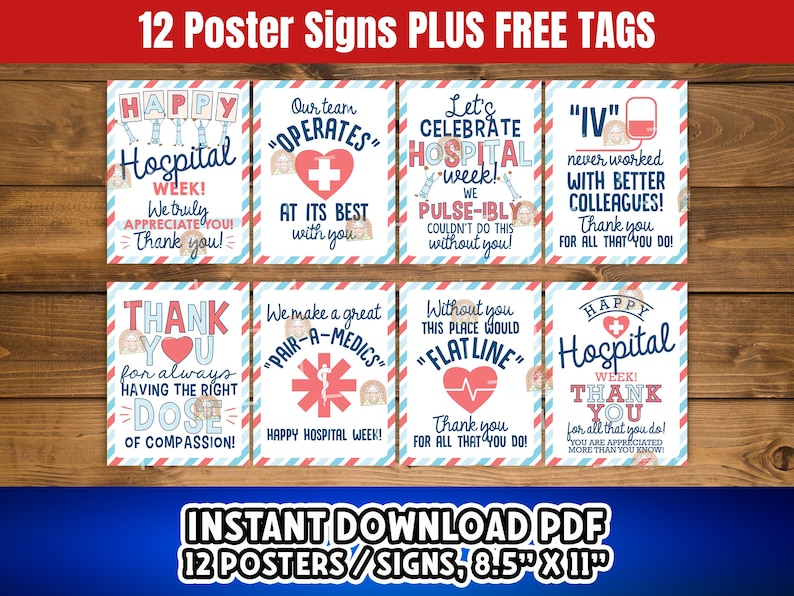 Hospital Week Signage Examples Hospital Week Signs Printable, Funny Hospital Week Decor, Hospital ...