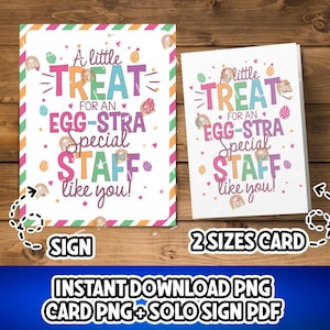Presente de Páscoa para funcionários, Presente de Páscoa para funcionários para impressão, Cartão de agradecimento de Páscoa para funcionários, Presentes para a equipe, Placa de presente de Páscoa Eggstra para funcionários como você