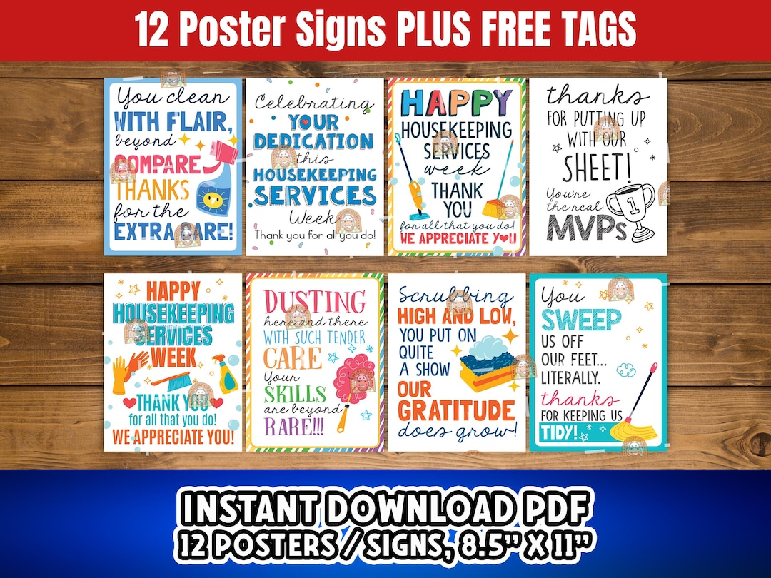 Housekeeping Week Sign Printable, Housekeeping Appreciation Week Sign, Housekeeping Week Poster