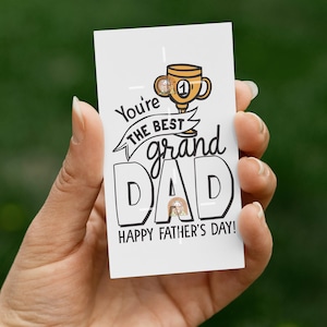 Sie sind der beste Opa für Opa, Vatertag für Opa, Geschenkanhänger zum Vatertag zum ausdrucken, Trophäe Vatertag Cookie Tag für Vatertagsanhänger