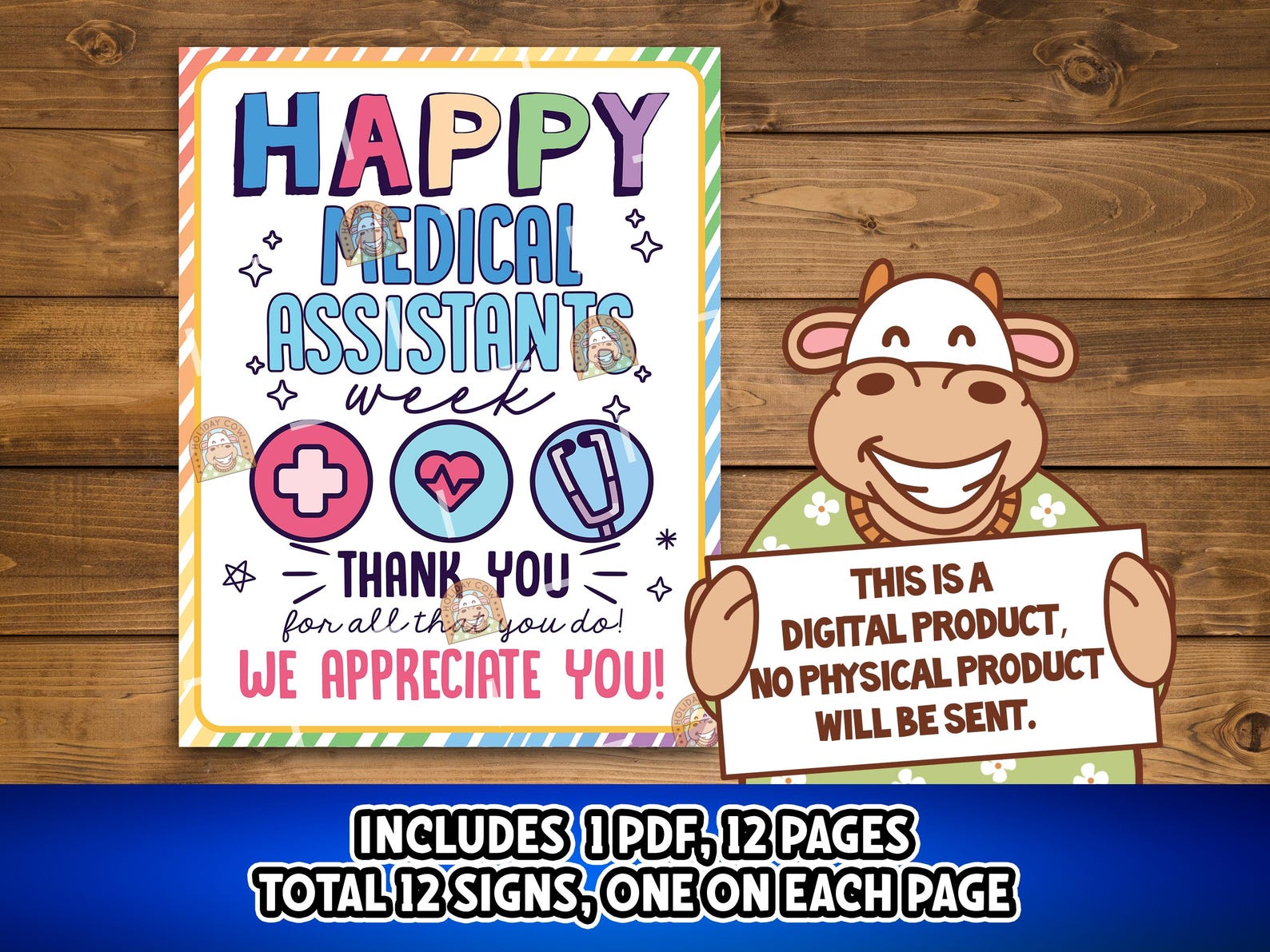 Medical Assistant Week Signs Printable, Medical Assistant Gift, Happy ...