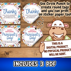 School Principal Gift Tag, Printable Principal Appreciation Tag ...