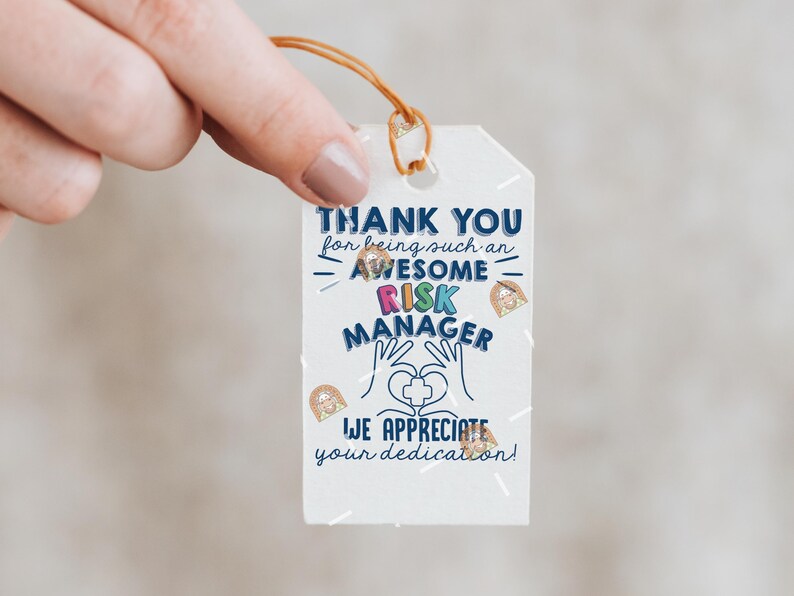 Happy Risk Management Week. Sign Risk Manager Gift Tag, HRM Tag Printable, Healthcare Risk Management ...