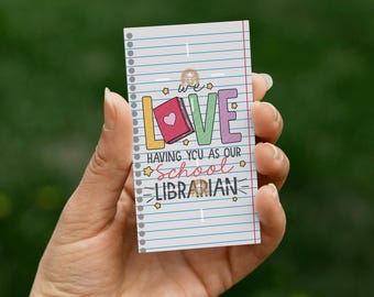 School Librarian Gift Tag Printable, Librarian Tag, Librarian Thank You, Librarian Day Gift Tag for Librarian Day, Library Week Gift Tag