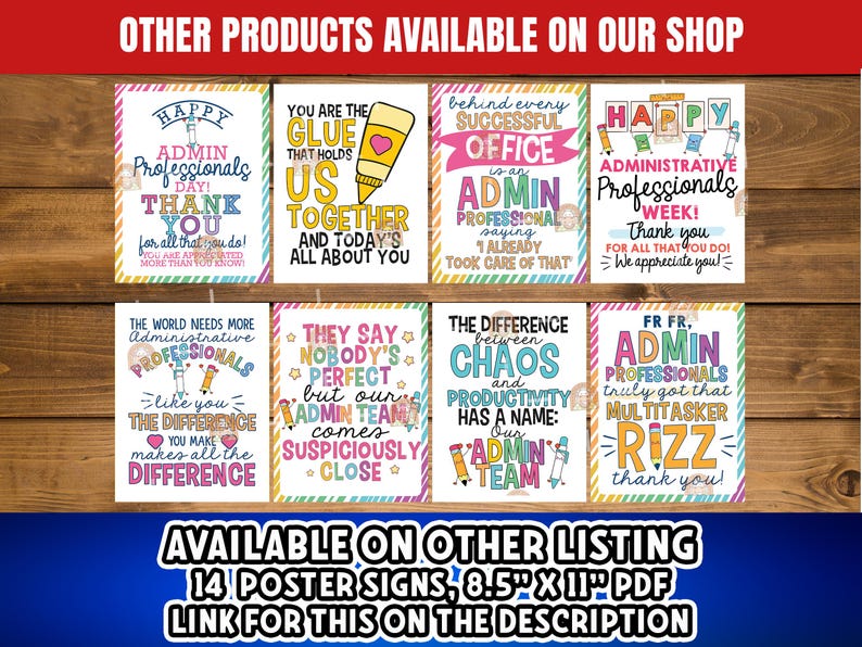 Admin Assistant Gift Tag Printable, Admin Day Tag, Thank You Admin Week ...