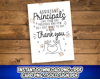 Assistant Principal Gift, Printable Assistant Principal Sign, Assistant Principal Thank You, Assistant Principal Week, Vice Principal Gift