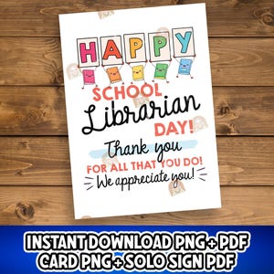 Dagcadeau schoolbibliothecaris, afdrukbare dagkaart schoolbibliothecaris, dankbord waardering bibliothecaris, cadeau bibliothecaris voor dagbord bibliothecaris