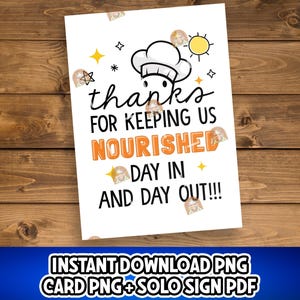 Healthcare Food Service Workers Week Gift, Food Service Employees Day Card, School Lunch Week, World Food Day Sign, Thanks food Service Gift