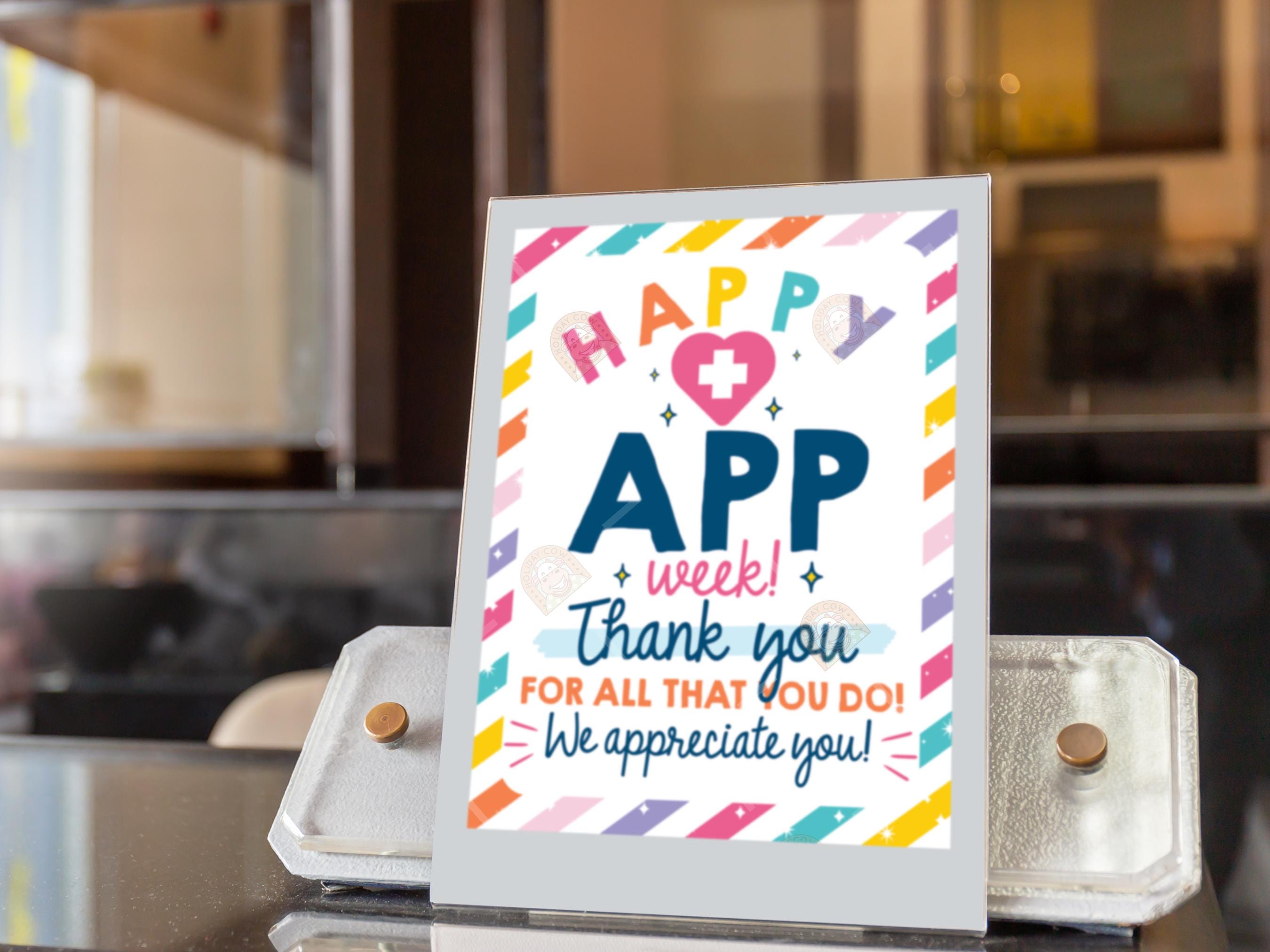 APP Week Sign, Printable APP Week Card, Advanced Practice Provider Week ...