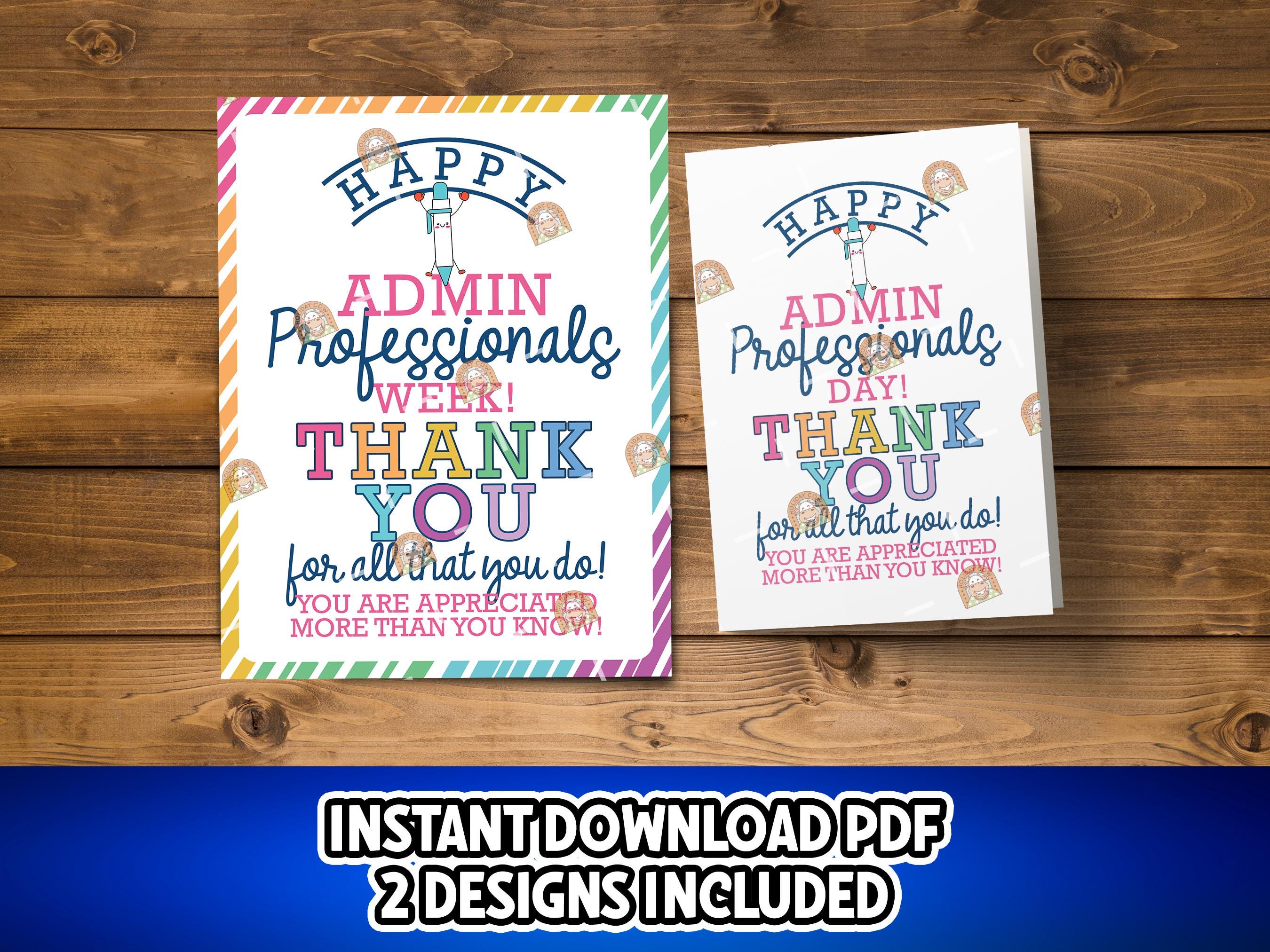 Administrative Professionals Day Sign Printable, Administrative ...