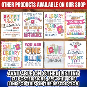 Printable Librarian Gift Tag, Librarian Tag, Librarian Day Tag for ...