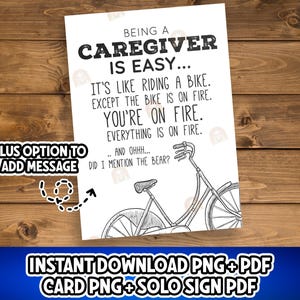 Caregiver Gift, Family Caregivers Month Card Printable, Caregiver Appreciation Month Gift for Caregiver Thank you Gift, Caregiver Sign bild 1