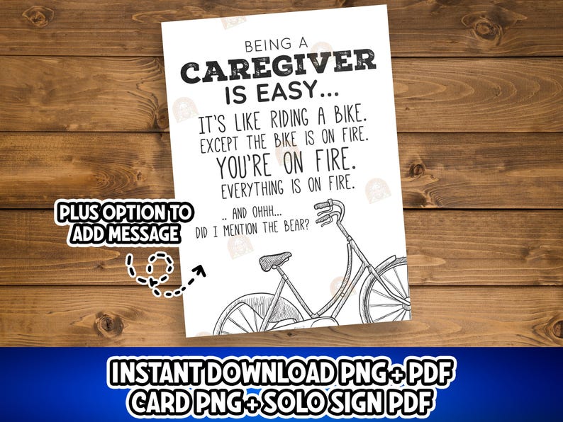 Caregiver Gift, Family Caregivers Month Card Printable, Caregiver Appreciation Month Gift for Caregiver Thank you Gift, Caregiver Sign bild 1