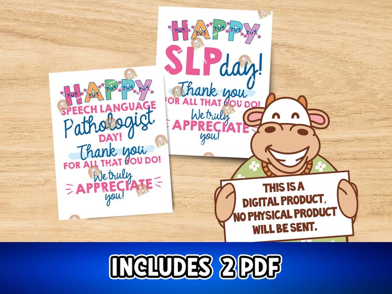Printable SLP Day Gift, Speech Language Pathologist Day Gift for SLP ...