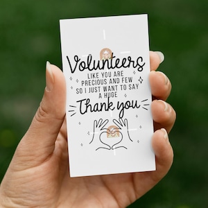 Volunteer Gift Tag Printable, Volunteer Tag, Volunteer Thank you Volunteer Month Gift Tag for Volunteer, Volunteer Week, Volunteer Treat Tag