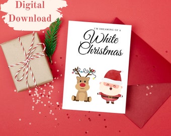 Digital Print Christmas Card | Printable Christmas Card | Christmas Card Digital Download |