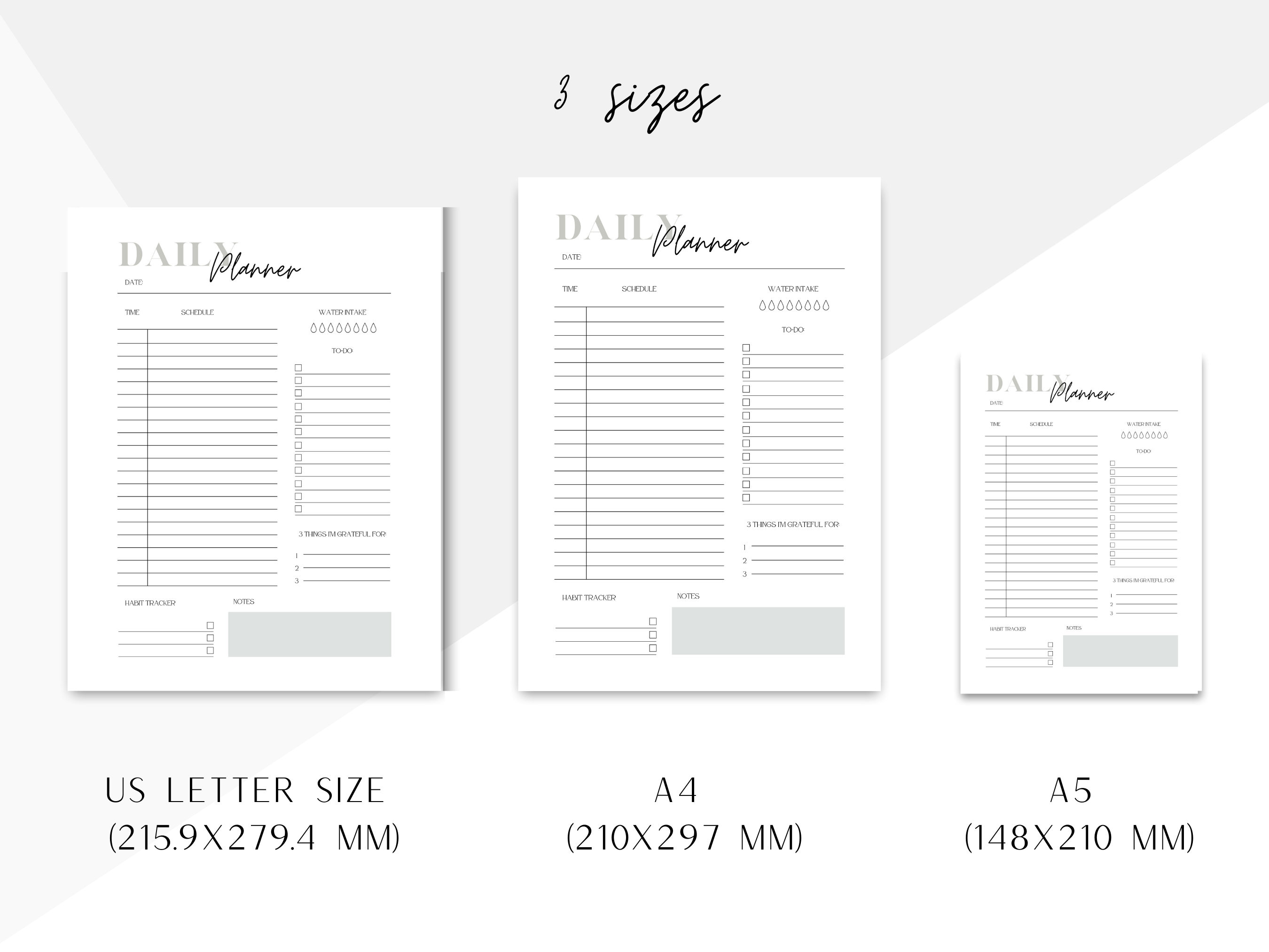 Sunday Start Printable Planner Bundle undated Etsy