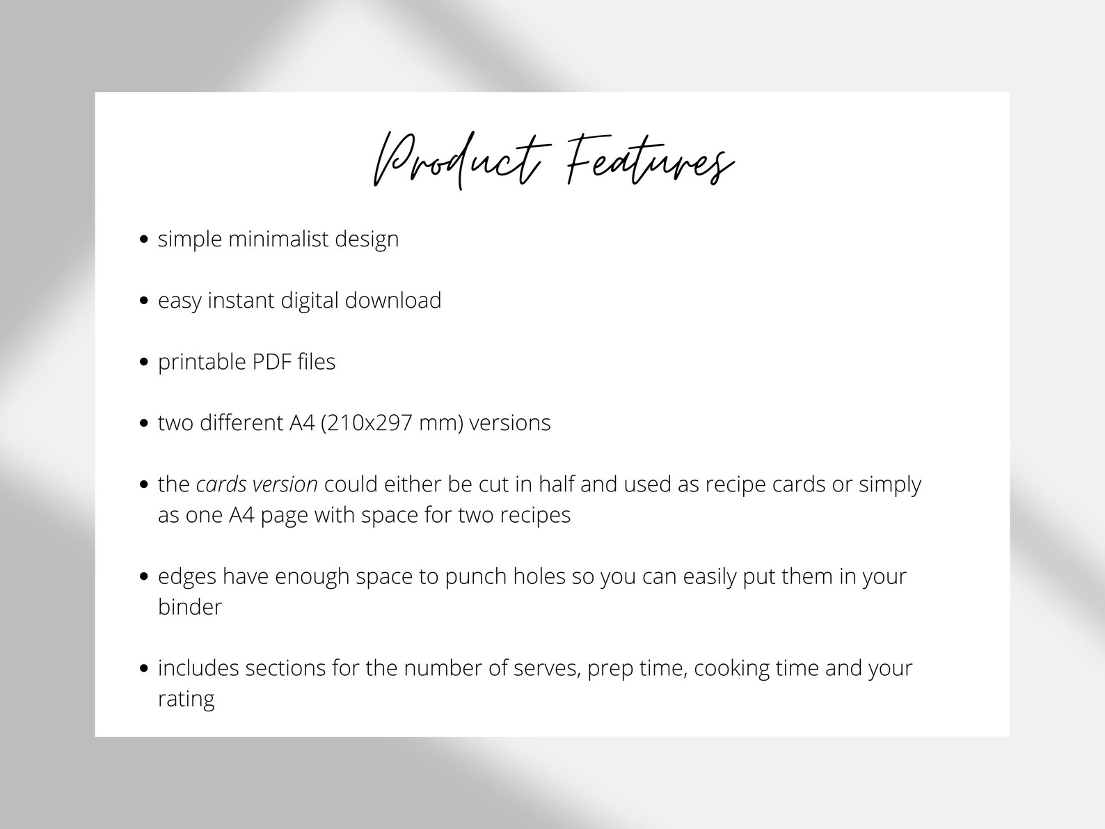 Printable Recipe Templates I Printable Recipe Card Templates I DIY