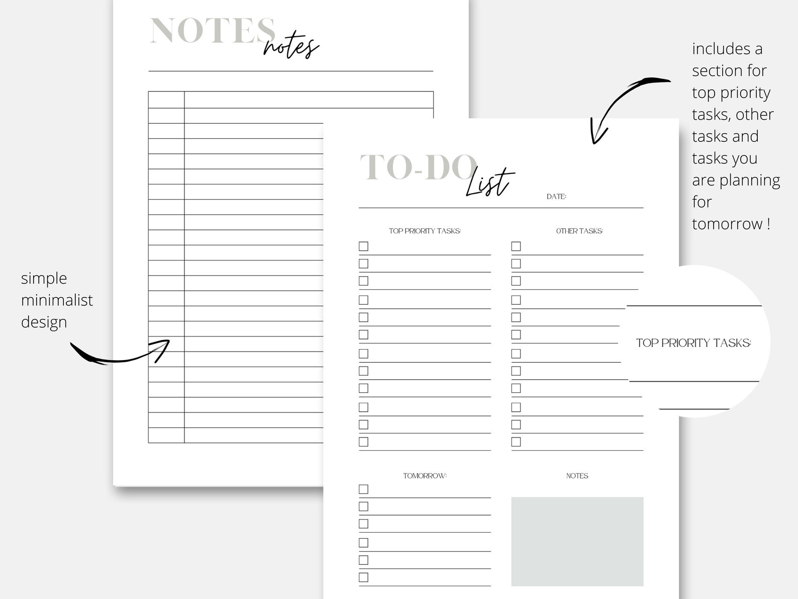 Sunday Start Printable Planner Bundle undated Etsy