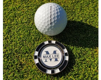 Personalized Metal Poker Chip Golf Ball Marker - Golf Gifts