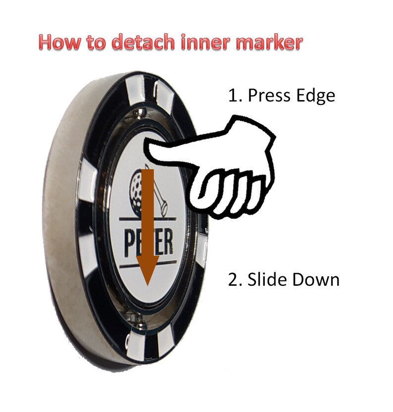 Personalized Metal Poker Chip Golf Ball Marker Golf Gifts Etsy