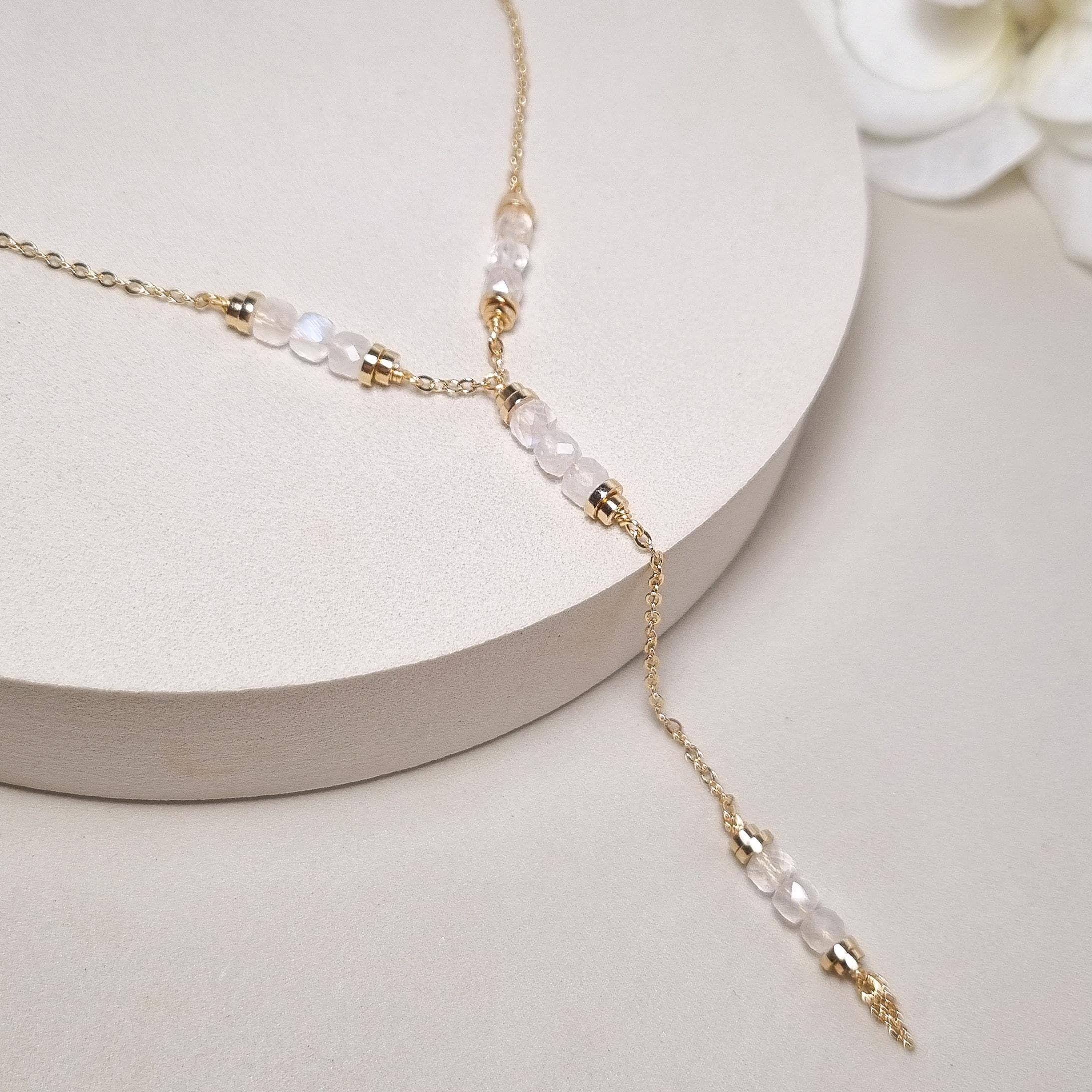 LANWLOSI Collier Coloré En Forme De Y Pour Femme - Collier