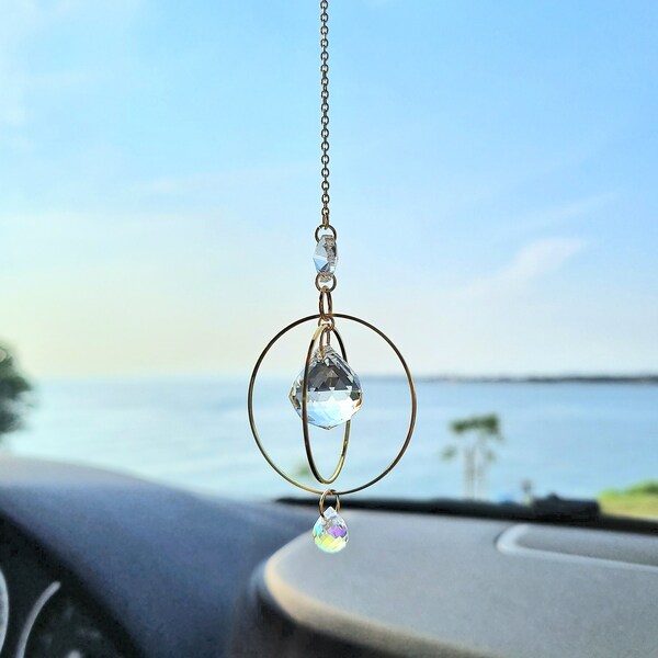 Crystal Car Charm Etsy